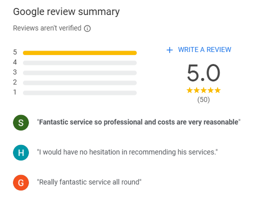 google review summary