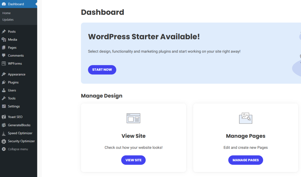 WordPress dashboard with the left-hand menu showing Settings, where the permalink options are found